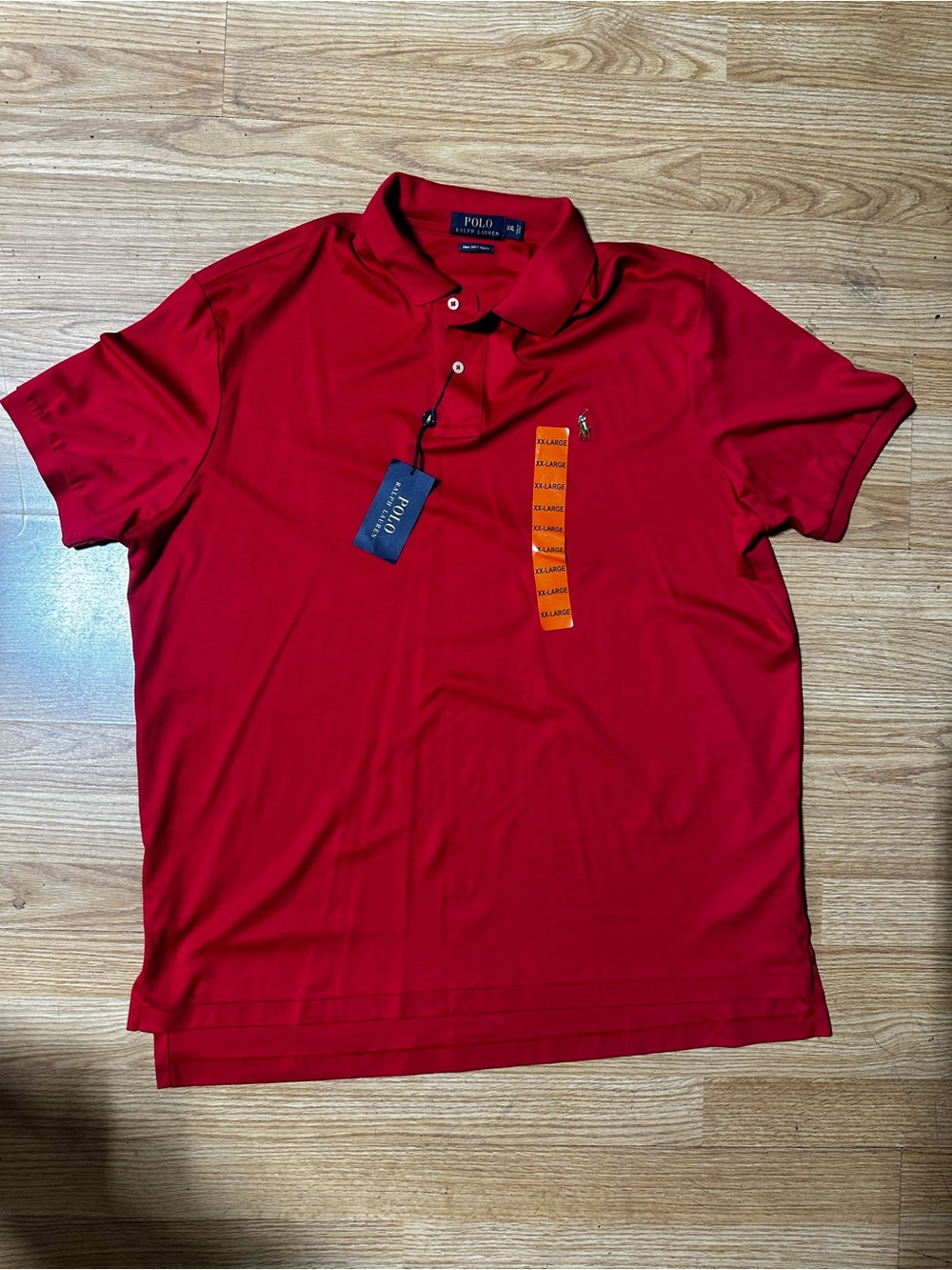 Ralph Lauren Red Men's Polo Shirt with Embroidered Pony